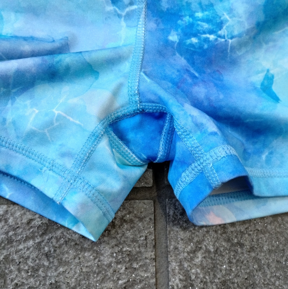 90 Degree By Reflex Girl Blue Dance Yoga Workout Gymnastics athletic Shorts M/10 - Picture 5 of 15